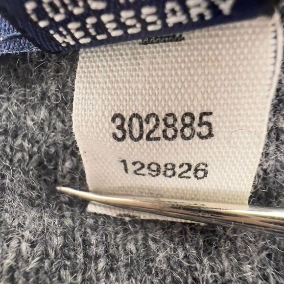 Gap Cardigan Sweater Women’s L Lambswool Blend Heather Gray Snap Beaded Cropped - Picture 9 of 15